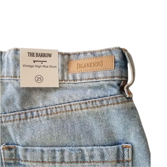 BlankNYC High-Waisted Distressed Cut-off Denim Jeans Shorts - Picture 6 of 12
